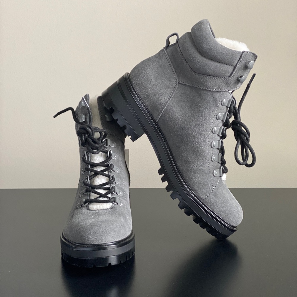 Marc Fisher Mallie Lug Sole Sherpa Booties